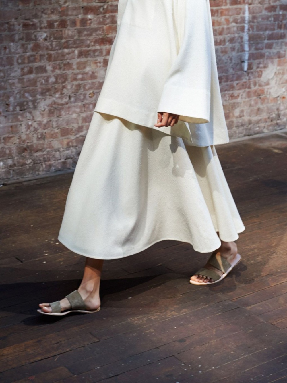 The ROW Cream White Silk Skirt, US Size 2